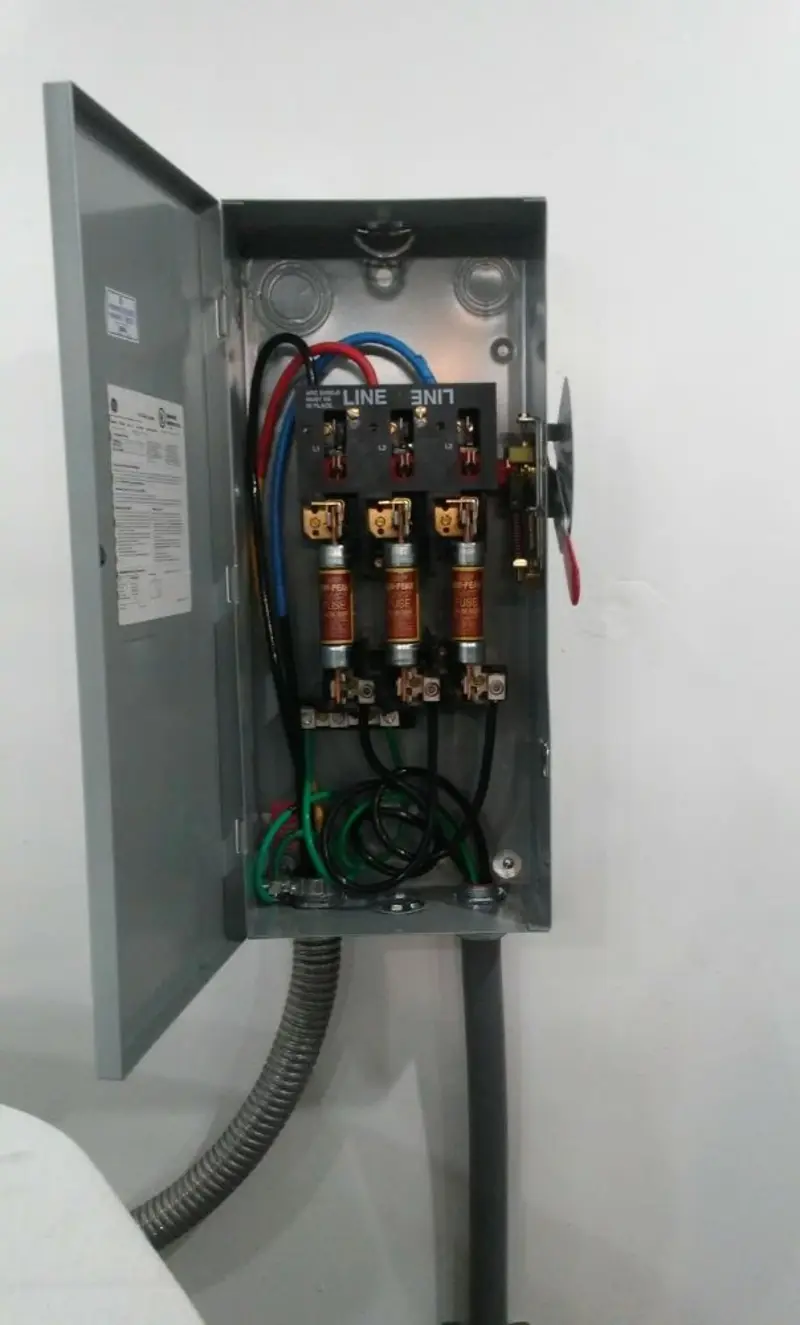 Three-phase disconnect switch installed for Electrical Wiring & Rewiring in Exeter