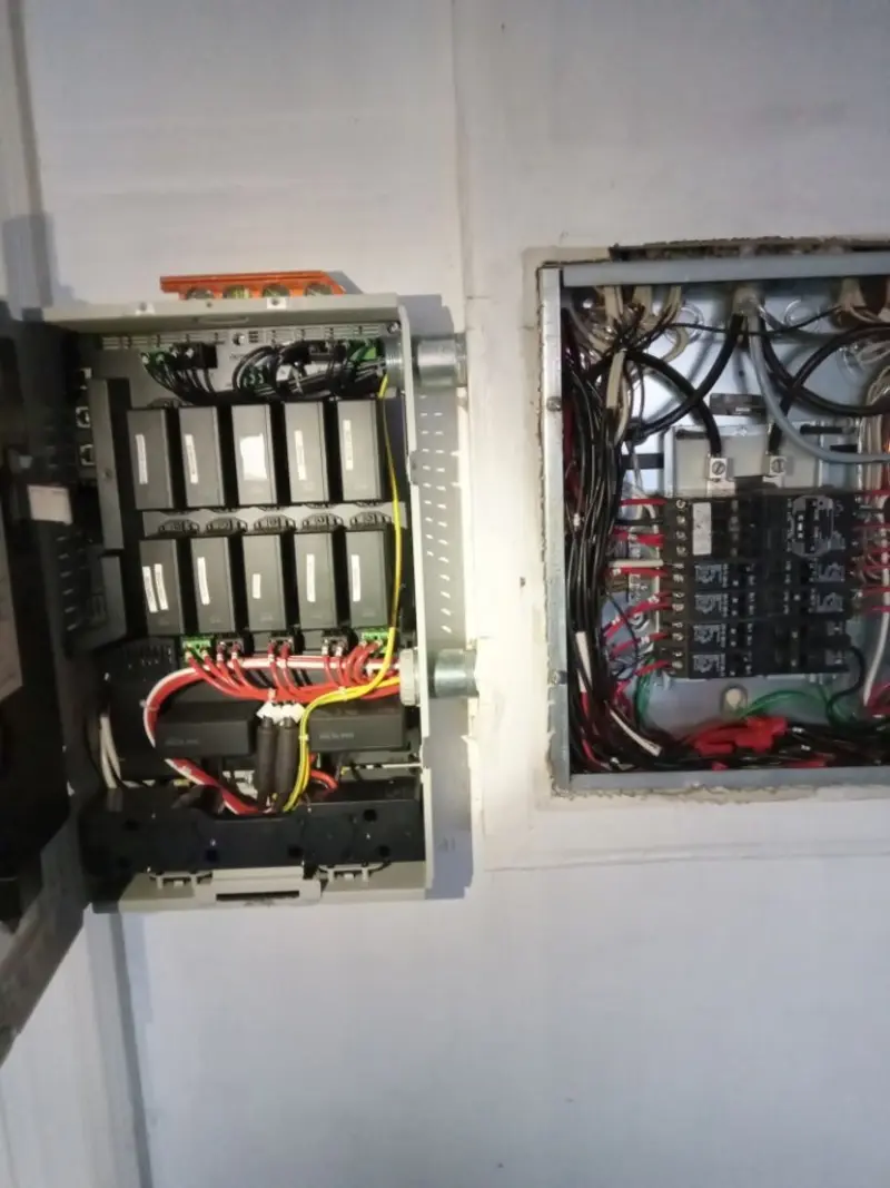 Electrical panel upgrade completed for Security Camera Wiring in Exeter
